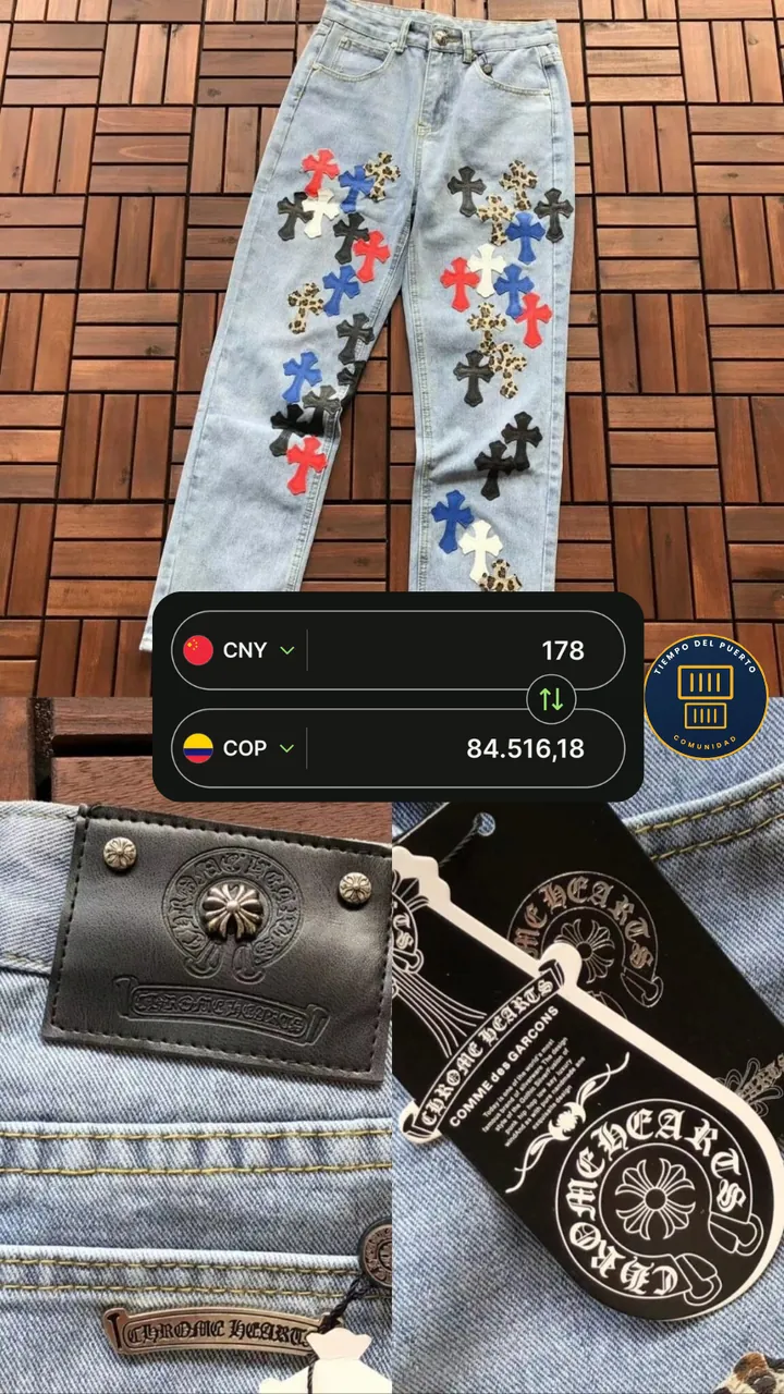 Jeans de un proveedor de la lista, con su precio de fábrica
