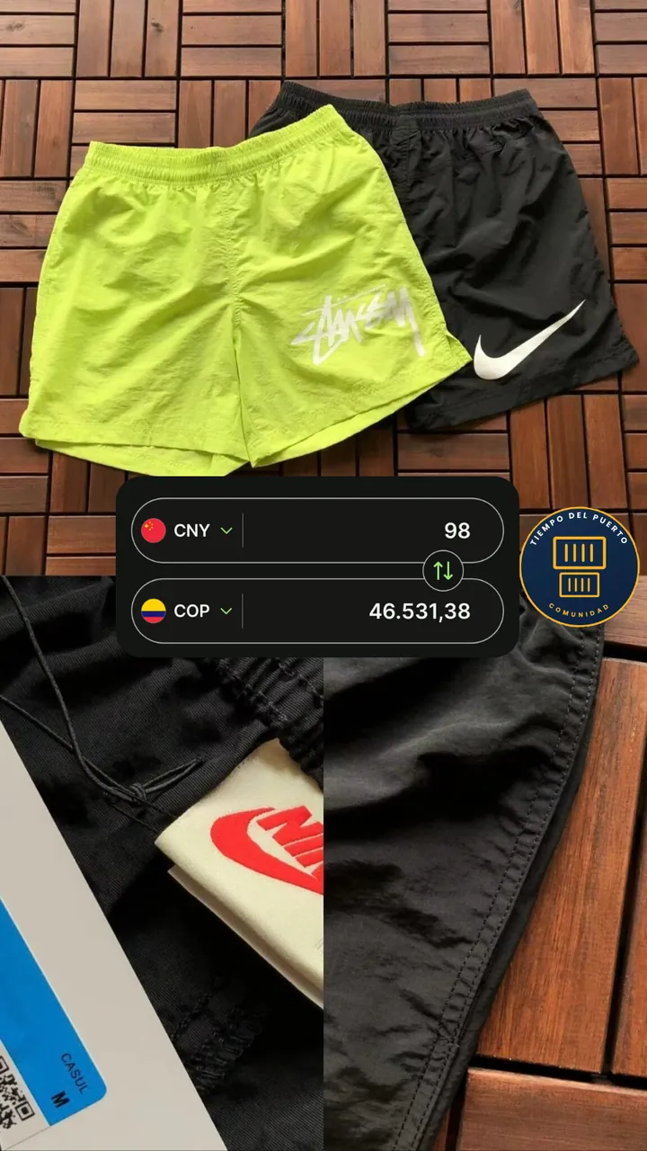 Shorts de un proveedor de la lista, con su precio de fábrica