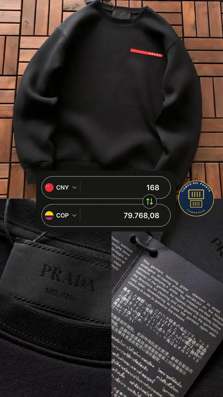 Sudadera de un catálogo de la lista