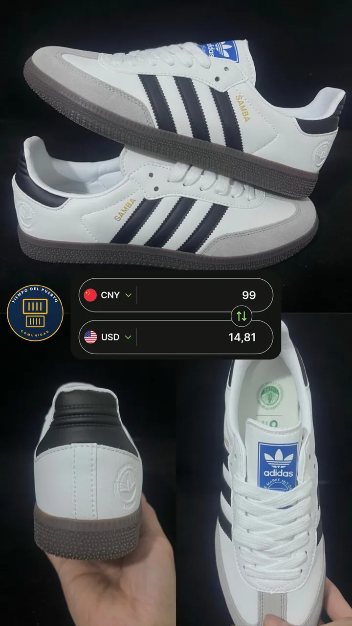 Tenis de un proveedor de la lista, con su precio de fábrica