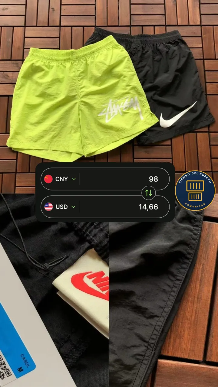 Shorts de un proveedor de la lista, con su precio de fábrica